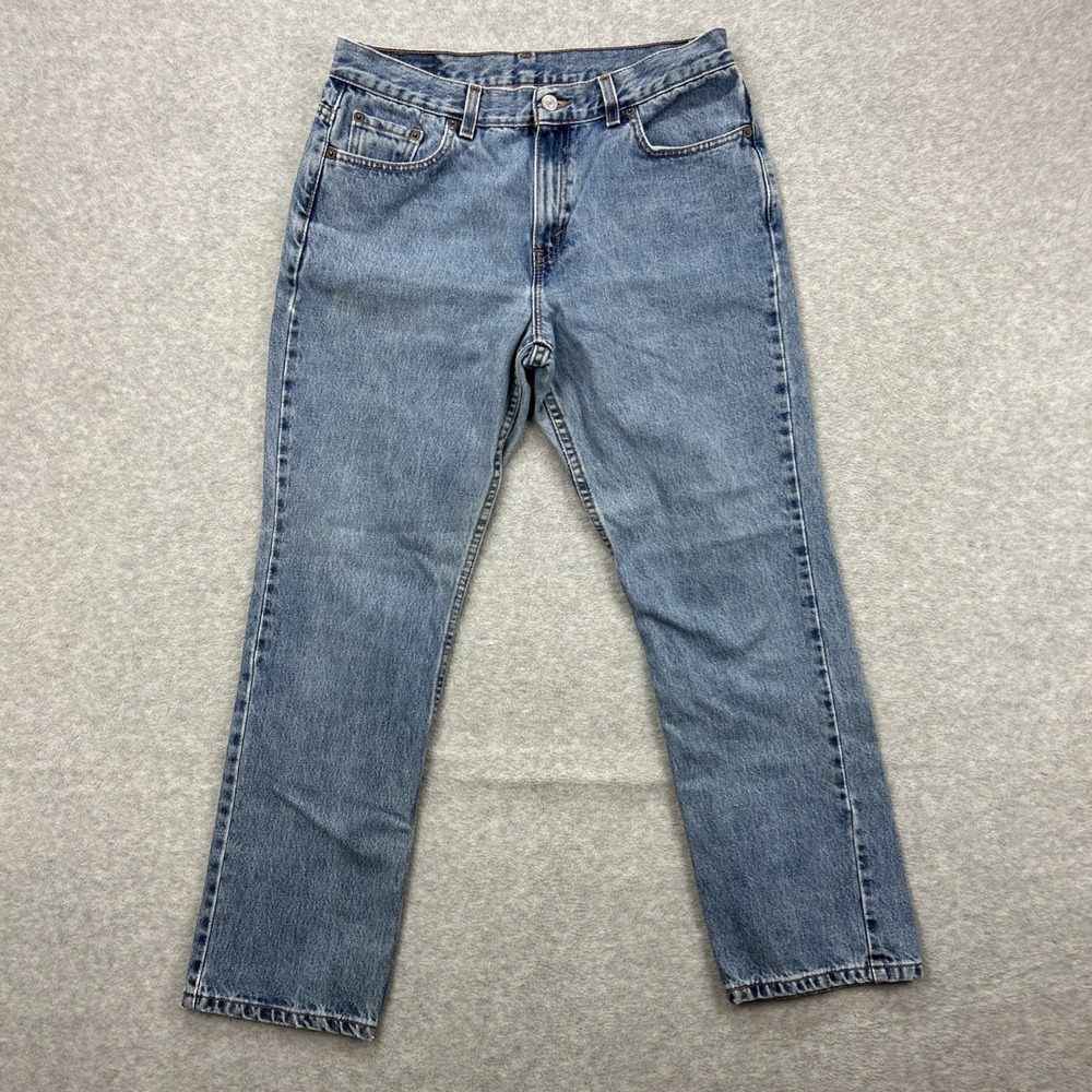 Vintage Levis 505 Jeans Womens 13 JR S 28x32 Blue Denim Pants Slim‎ Straight Y2K